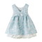 Vestido con olán verde agua